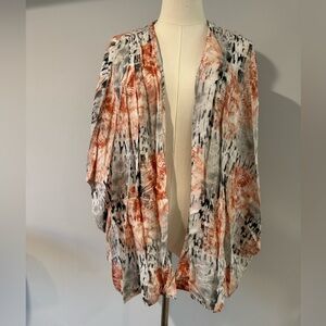 NWT Evereve Tolani Multicolor Kimono Top One Size Fits all dolman sleeve